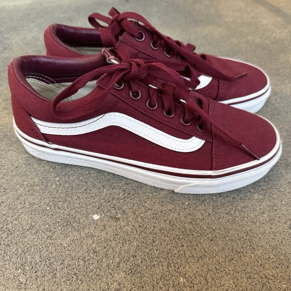 Vans Maroon Burgundy Old Skool Size 7.5